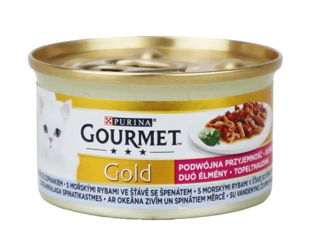 Gourmet Gold konz. kočka pašt. moř.ryby a špenát 85g