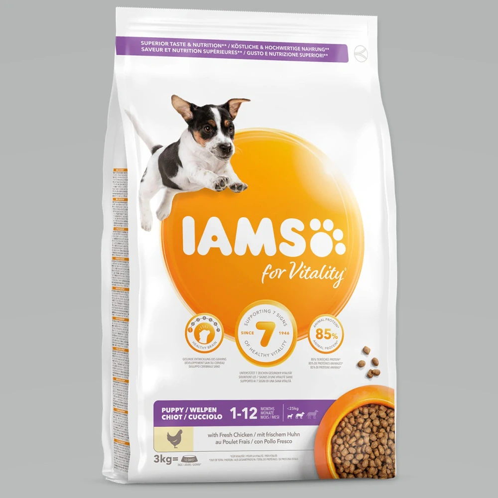 Iams Dog Puppy Small&Medium Chicken 3kg