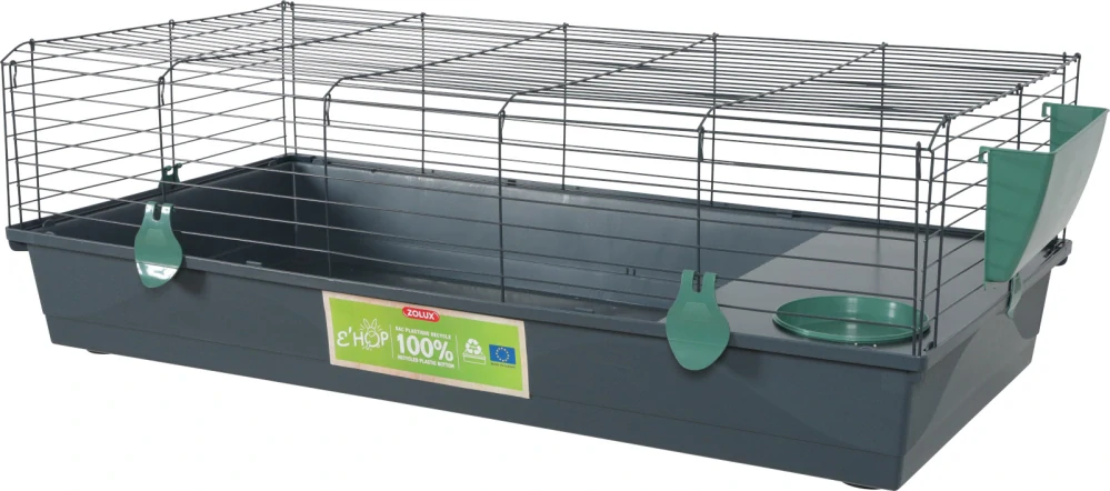 Klec hlodavec EHOP 120cm šedá/zelená s výbavou Zolux