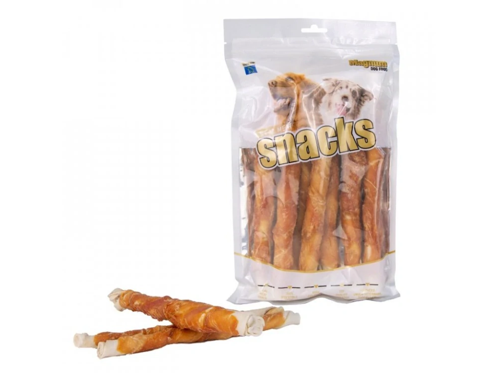 Magnum Chicken Roll on Rawhide stick 500g