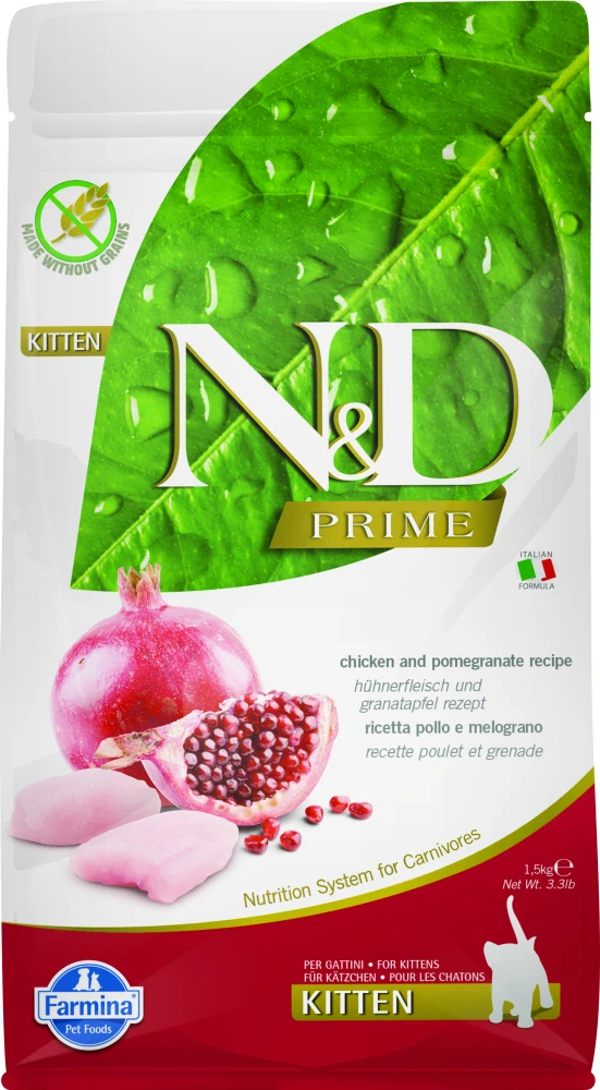 N&D PRIME CAT KITTEN Chicken & Pomegranate 1,5kg