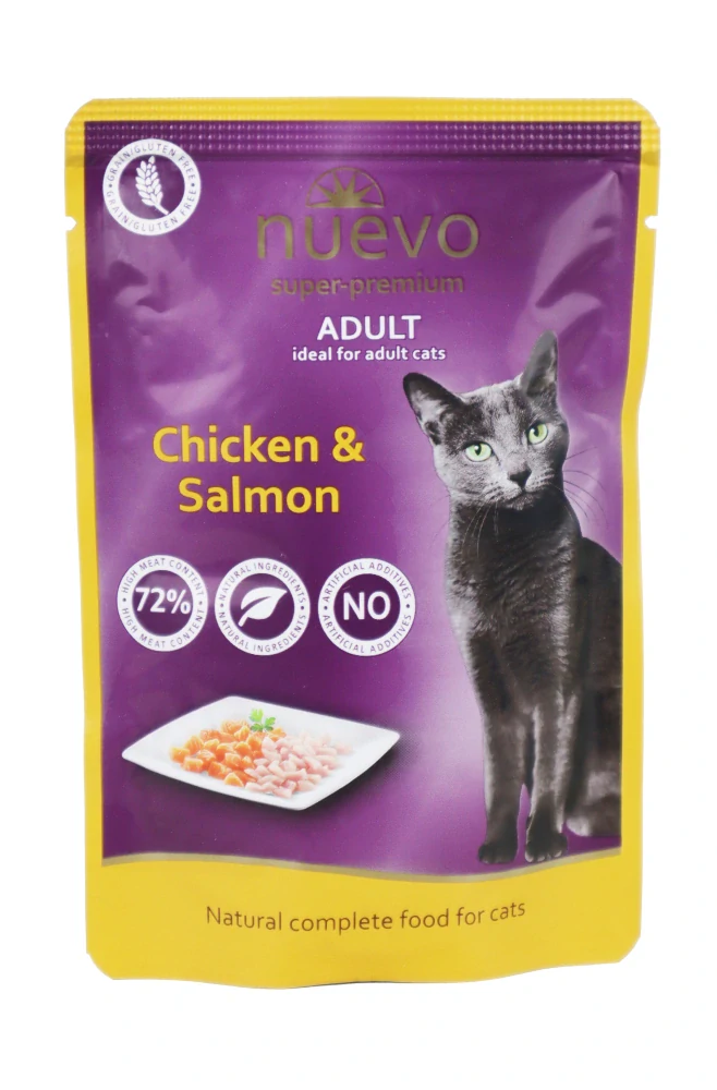 Nuevo kočka kapsa Adult Kuře a Losos 85g