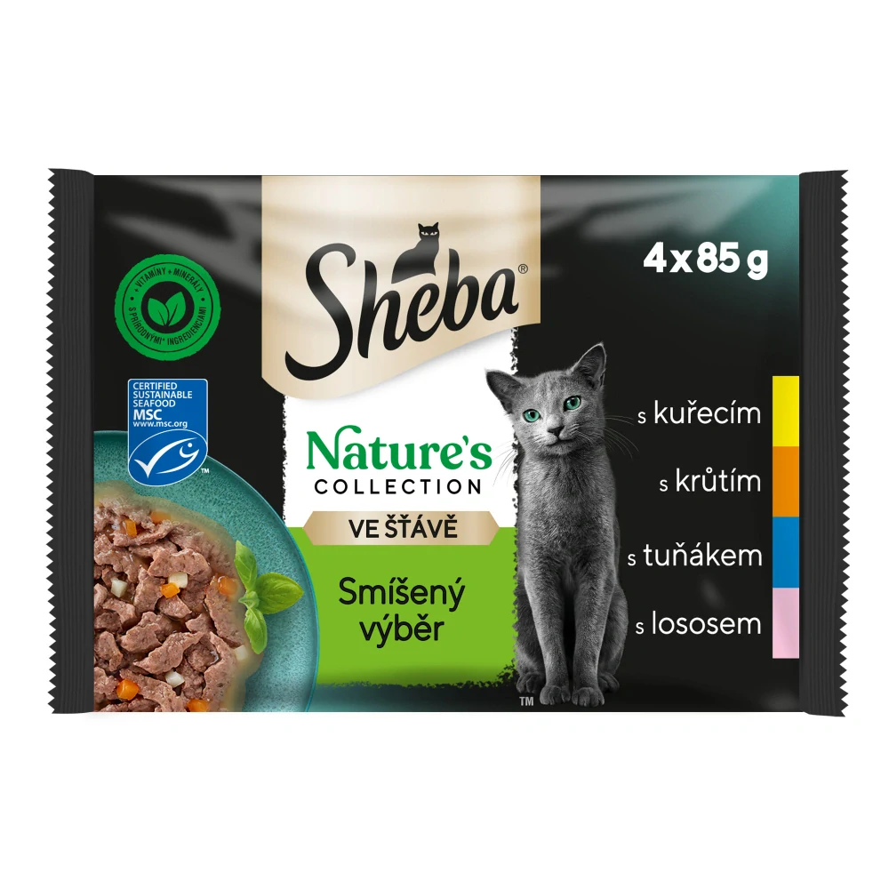 Sheba kapsa Nature's Collection mix výběr 4x85g