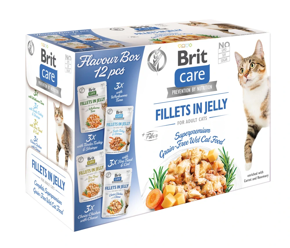 Brit Care Cat Fillets in Jelly Flavour box 12x85g