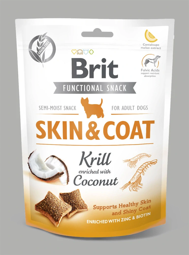 Brit Care Dog Functional Snack Skin&Coat Krill 150g