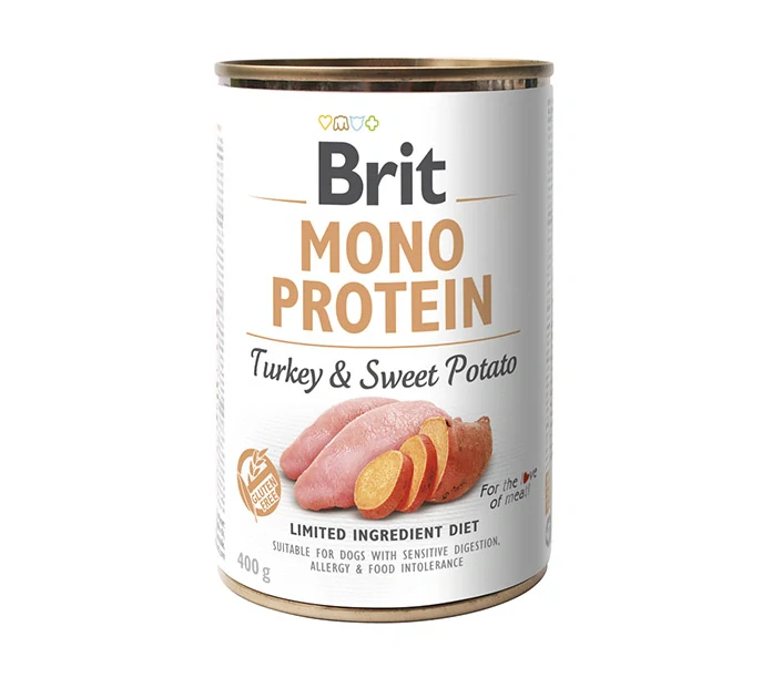 Brit Dog konz Mono Protein Turkey & Sweet Potato 400g