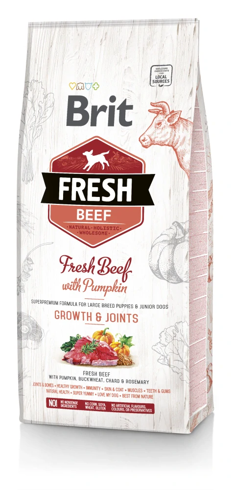 Brit Fresh Dog Beef & Pumpkin Puppy Large 12kg