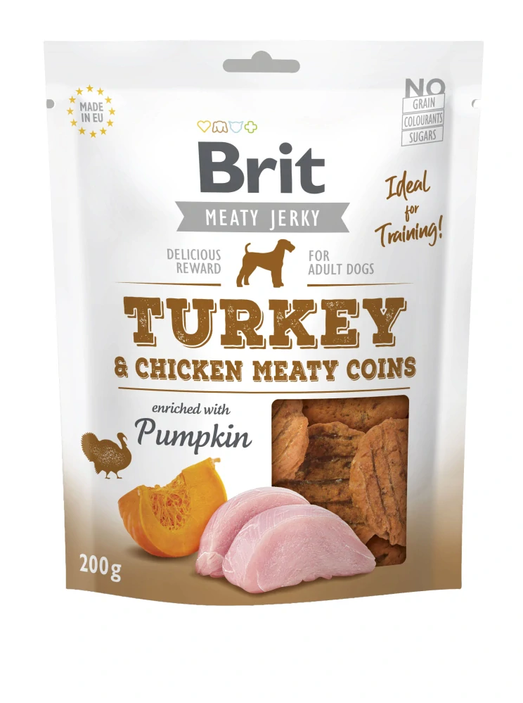 Brit Jerky Turkey Meaty Coins 200g