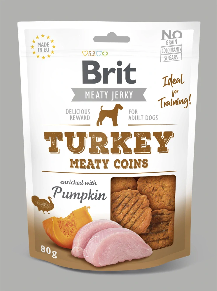 Brit Jerky Turkey Meaty Coins 80g