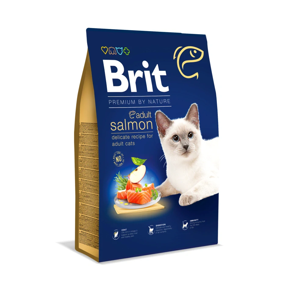 Brit Premium Cat by Nature Adult Salmon 8kg