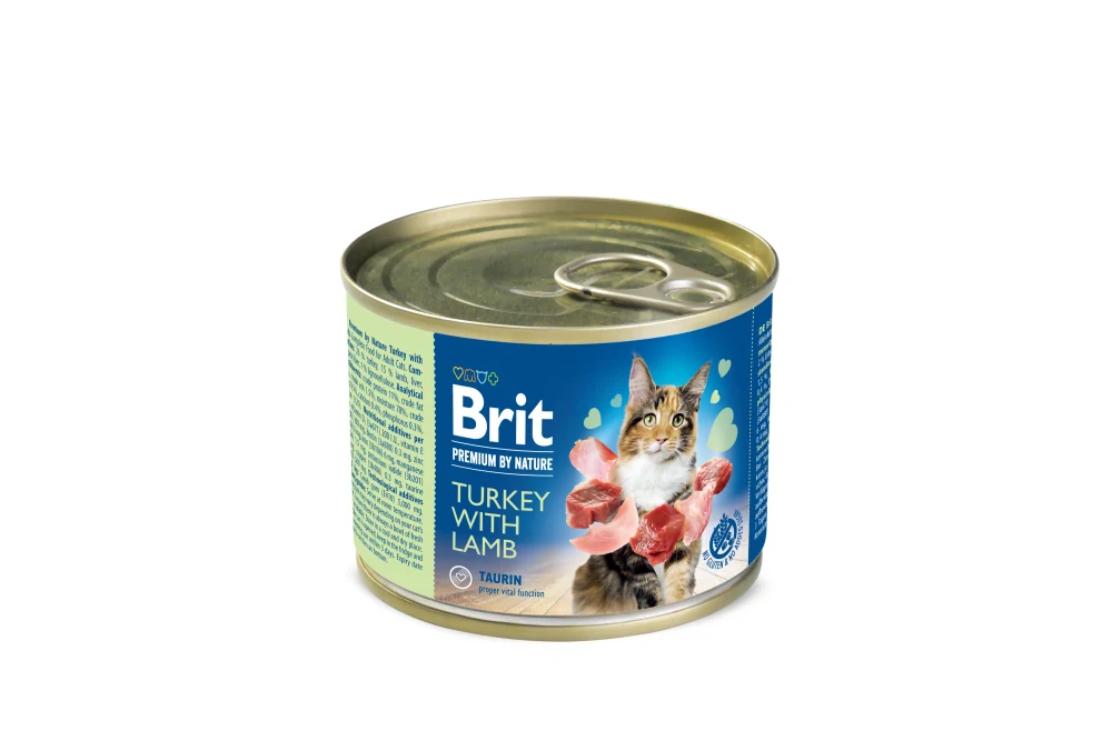 Brit Premium Cat by Nature konz Turkey&Lamb 200g