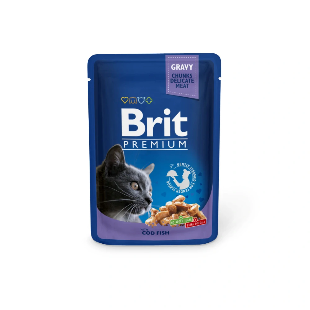 Brit Premium Cat kapsa with Cod Fish 100g