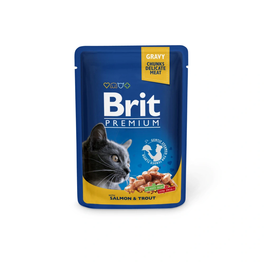 Brit Premium Cat kapsa with Salmon & Trout 100g