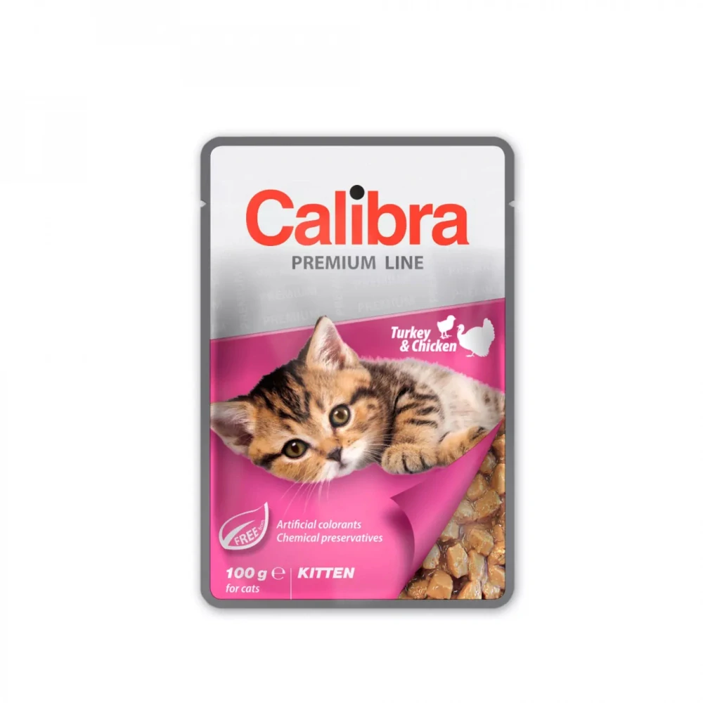 Calibra Cat kapsa Premium Kitten Turkey & Chicken100g