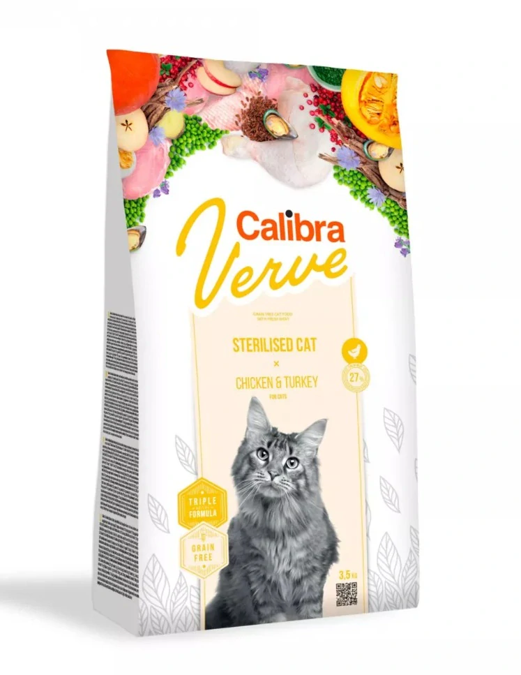 Calibra Cat Verve GF Sterilised Chicken&Turkey 750g