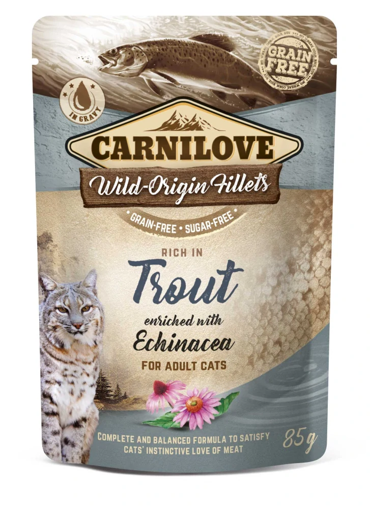 Carnilove Cat Pouch Trout Enriched With Echinacea 85g