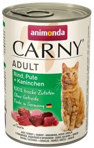 Animonda konz. kočka CARNY Adul hov/ krůta/králík 400g