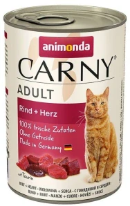 Animonda konz. kočka CARNY Adult hovězí srdce 400g