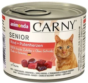 Animonda konz. kočka CARNY SENIOR hov/krůtí srdce 200