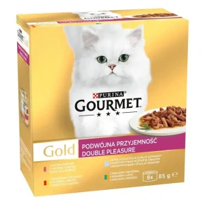 Gourmet Gold konz. kočka kousky duš.a gril. pack 8x85g