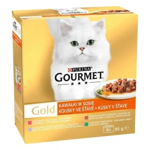 Gourmet Gold konz. kočka kousky ve šť.zelen. pack8x85g