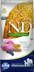 N&D LG DOG Adult M/L Lamb & Blueberry 12kg