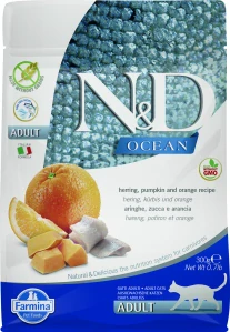 N&D OCEAN CAT Adult Herring, Pumpkin & Orange 300g