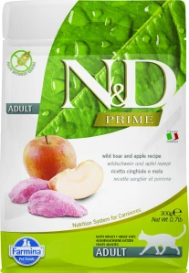 N&D PRIME CAT Adult Boar & Apple 300g