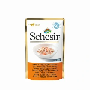 Schesir Cat kapsa Adult tuňák/kuře/krevety 50g