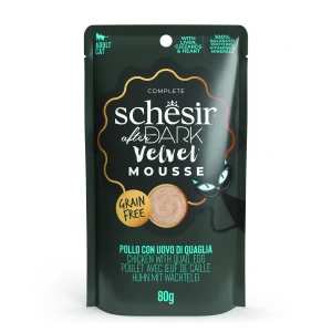 Schesir Cat kapsa After Dark Velv.Mousse kuře/vejce80g