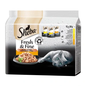 Sheba kapsa Fresh&Fine drůbeží výběr 15x50g