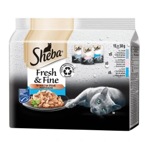 Sheba kapsa Fresh&Fine rybí výběr 15x50g