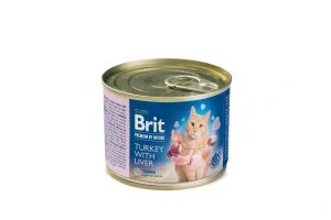 Brit Premium Cat by Nature konz Turkey&Liver 200g