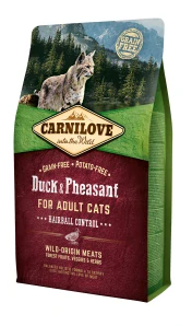 Carnilove Cat Duck&Pheasant Adult Hairball Contr 2kg