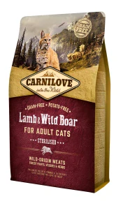Carnilove Cat Lamb & Wild Boar Adult Sterilised 2kg