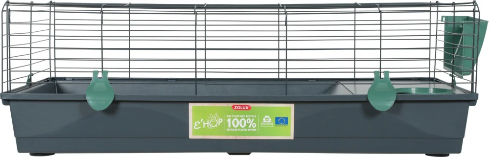 Klec hlodavec EHOP 120cm šedá/zelená s výbavou Zolux