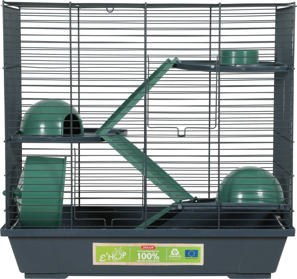 Klec křeček EHOP Triplex 50cm šedá/zelená s výb. Zolux